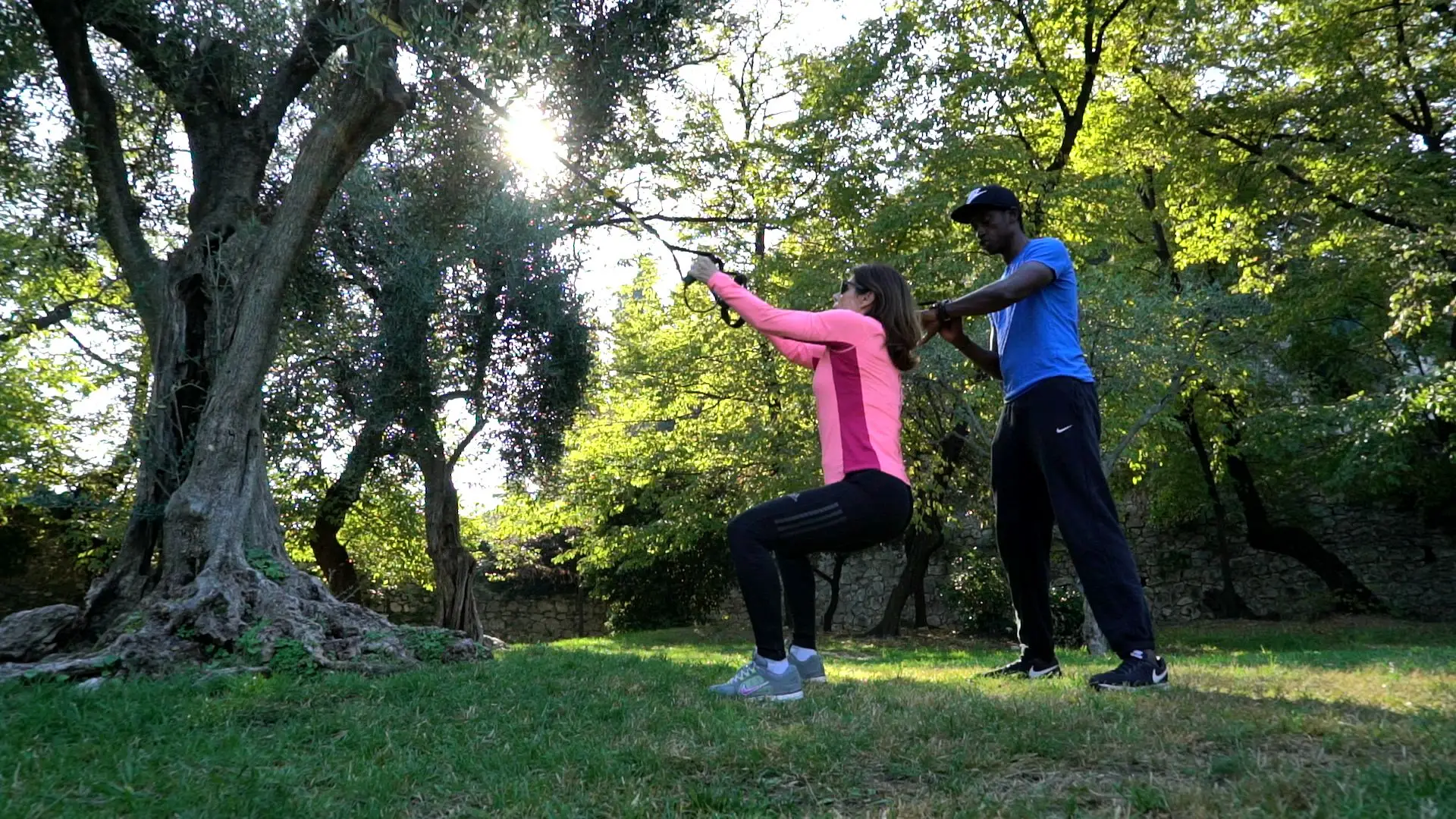 Coach sportif à Nice Cimiez séance en extérieur